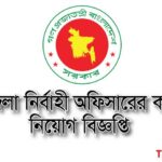 উপজেলা নির্বাহী অফিসারের কার্যালয় নিয়োগ বিজ্ঞপ্তি প্রকাশ -২০২৩